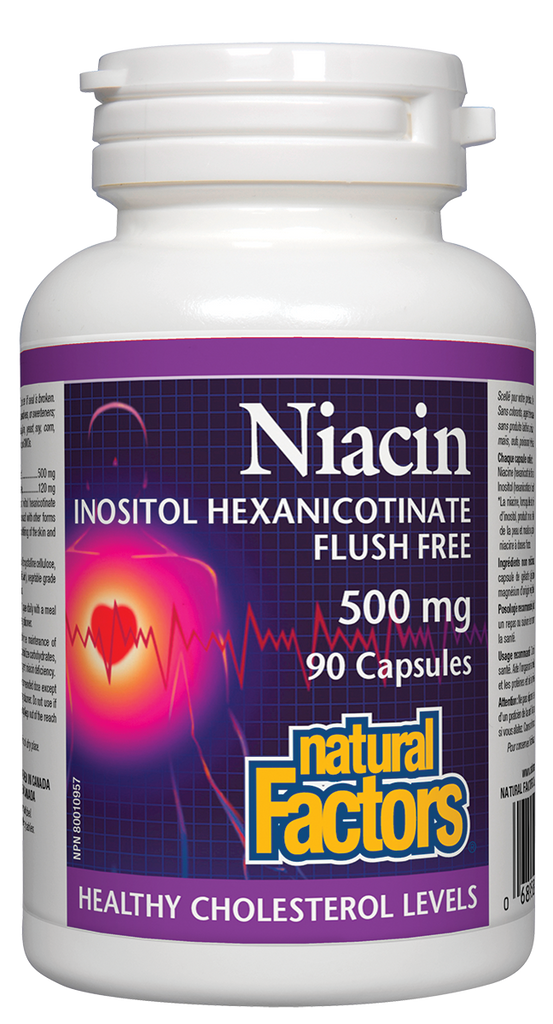 Niacina 500 mg Níveis de colesterol saudáveis e gratuitos