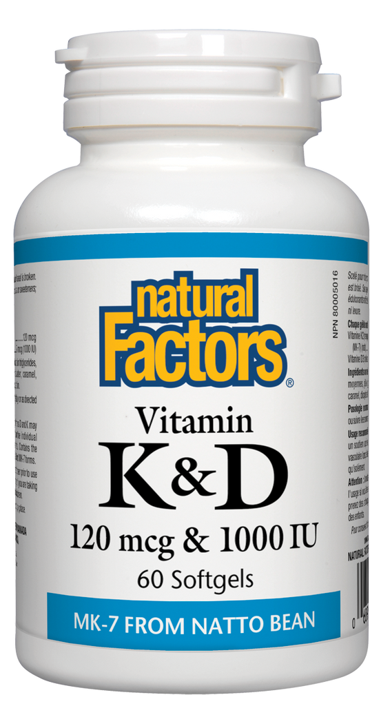 Vitamin K & D 120 mcg & 1000 IU 60's