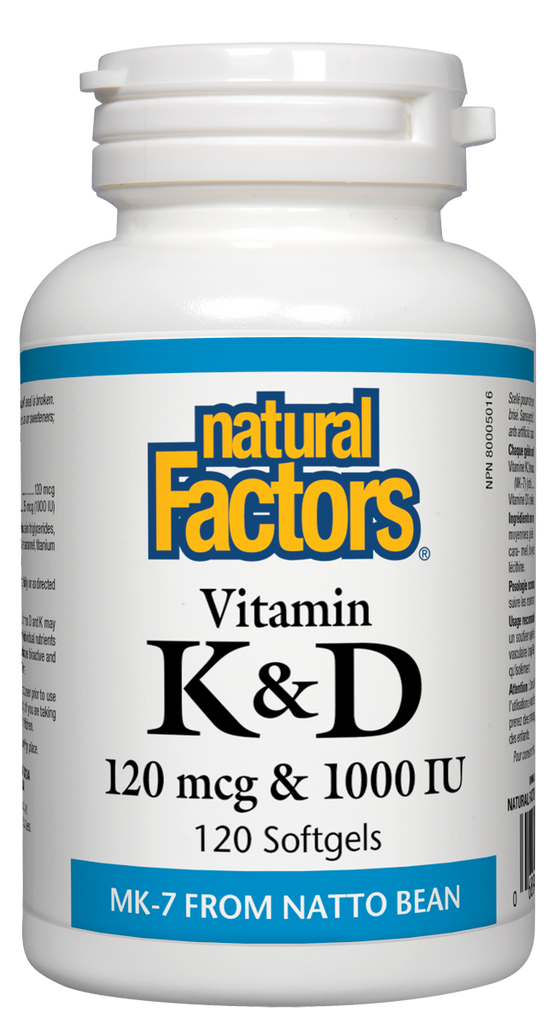 Vitamin K & D 120 mcg & 1000 IU 120's