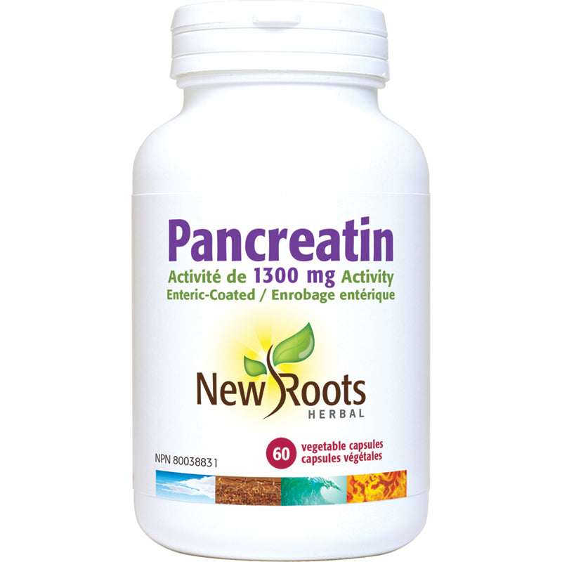Pancreatina 1300 mg Atividade 60's New Roots