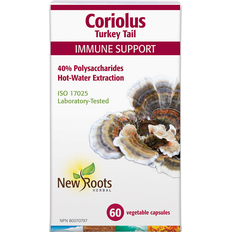 Coriolus turkey tail 40% polysacharides 60's New Roots