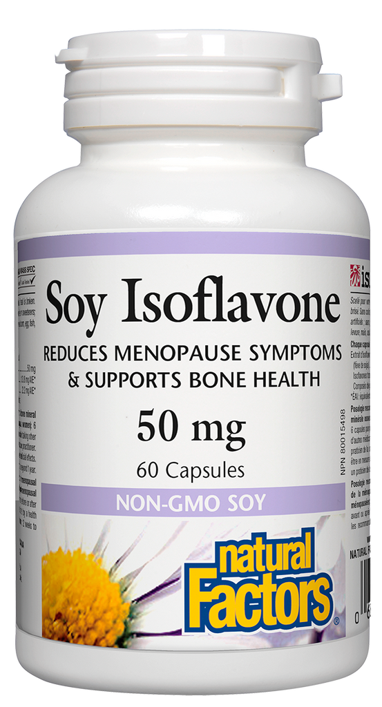 Soy Isoflavone 50 mg NON-GMO SOY 60 caps Natural Factors