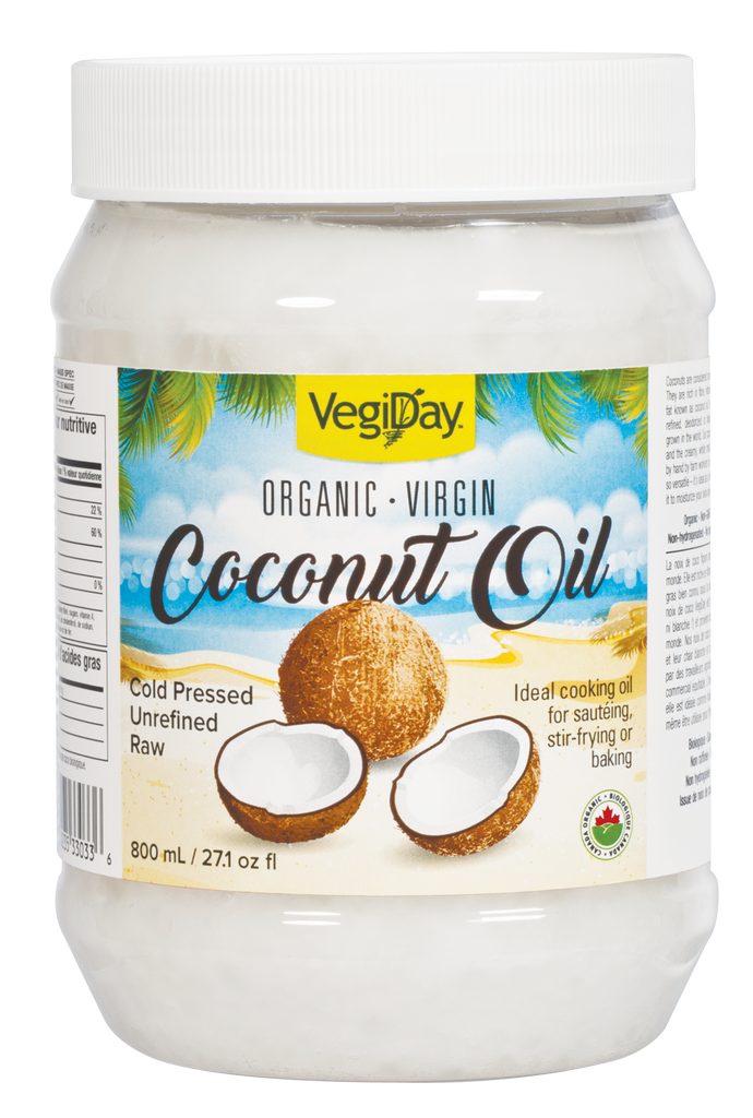 Huile de coco vierge bio pressée à froid, non raffinée, crue 800ml