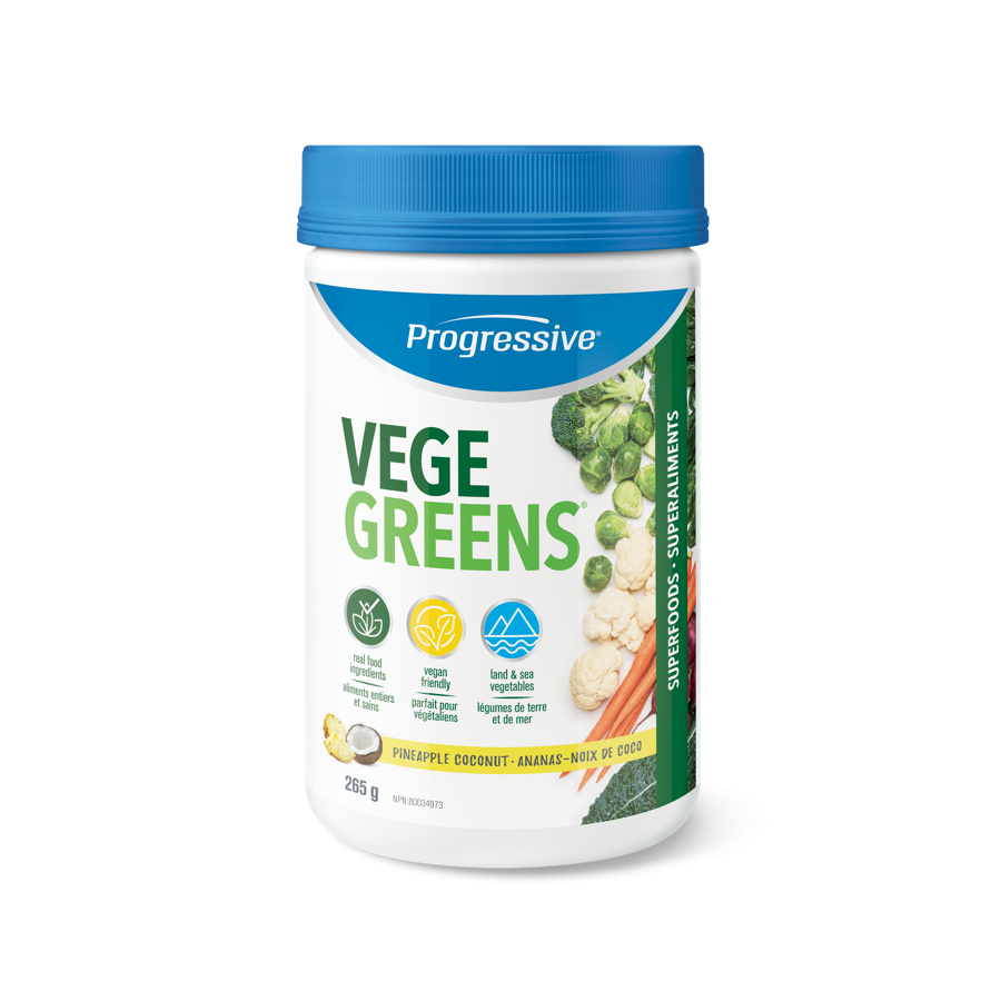 VEGE GREENS Superfood, vraie nourriture ananas noix de coco 265gr.