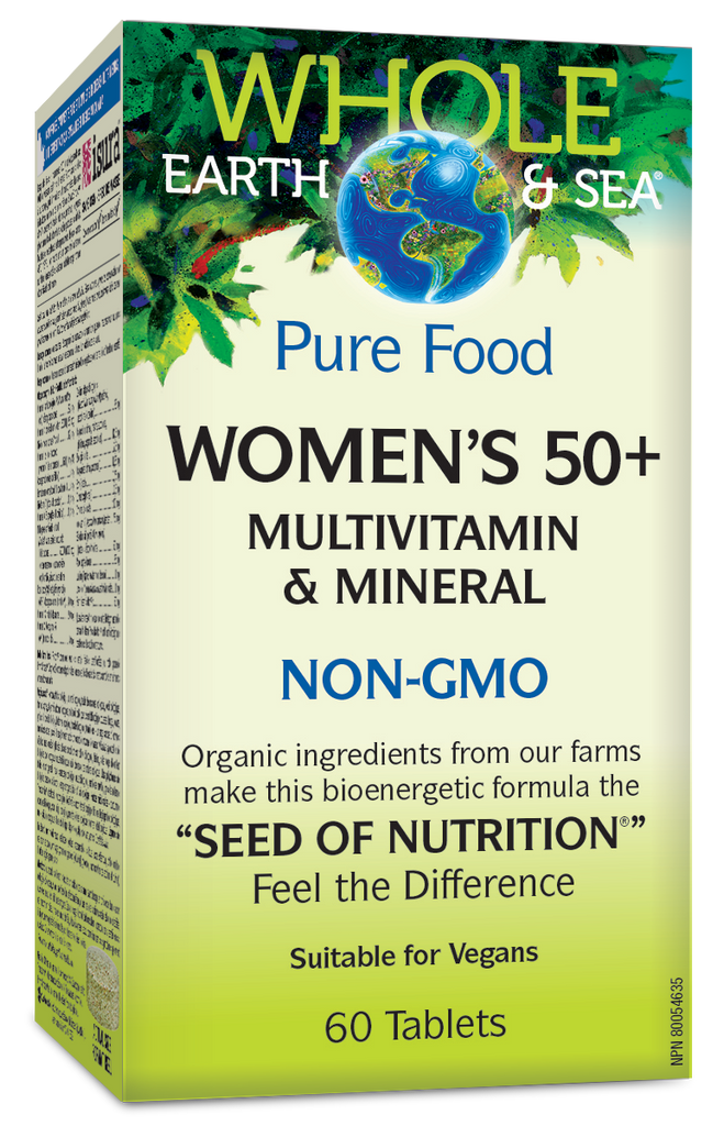 Toda a Terra e o Mar 50 ou mais anos 50 multivitamínicos para mulheres