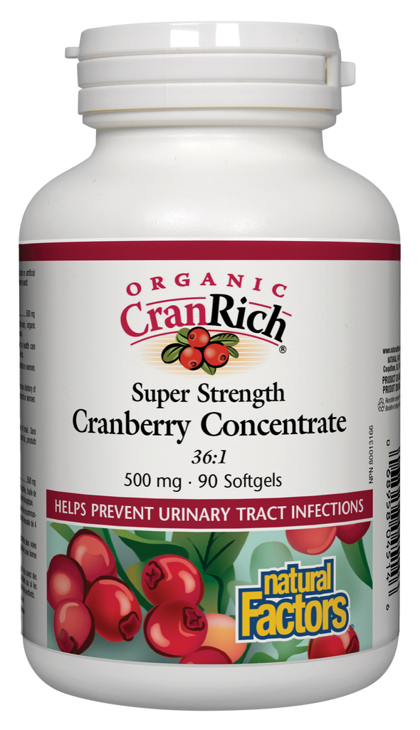 CranRich Concentré de canneberges super fort biologique 500 mg 90's