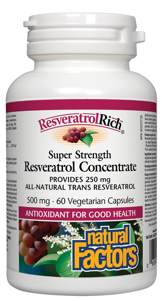 Resveratrol Concentrate Super Strength 500 mg 60's N.F.