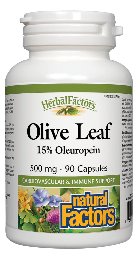 Extrato de folha de oliveira 500 mg 90 Caps Fatores naturais