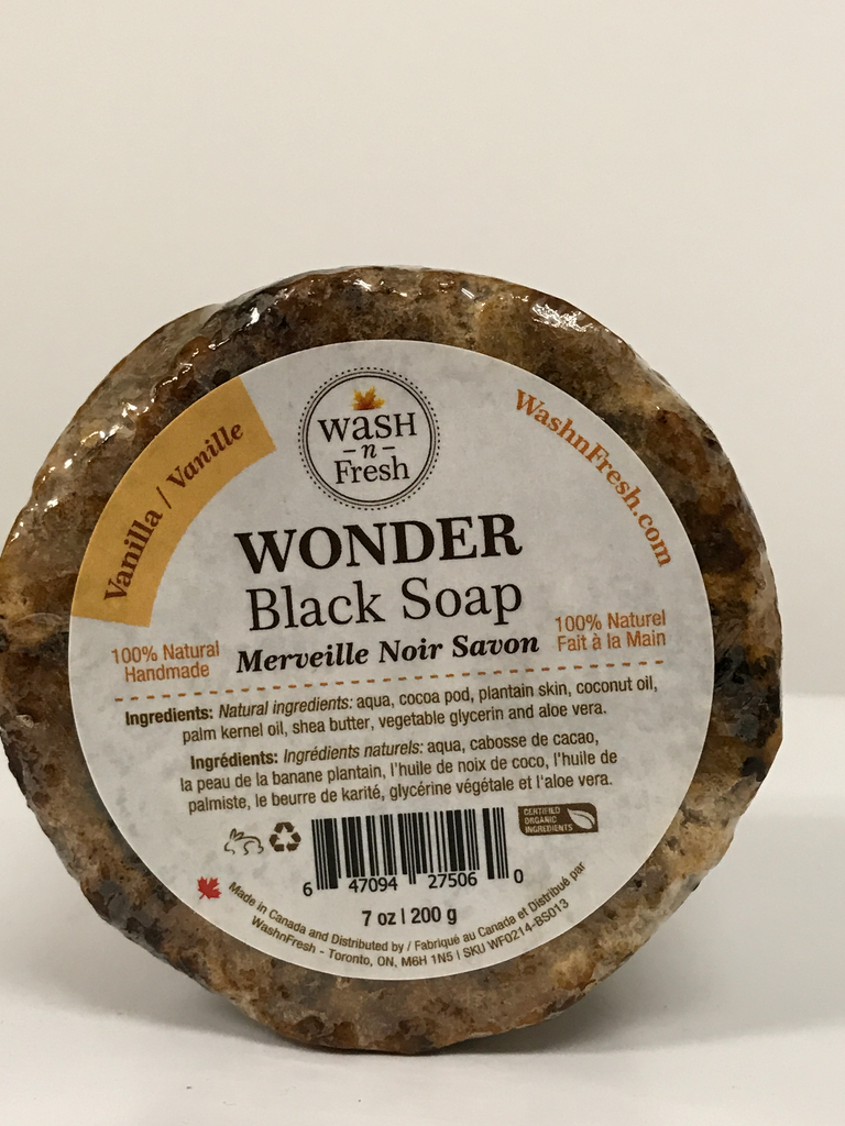 Sabonete Preto WONDER Baunilha 100% natural 200gr.