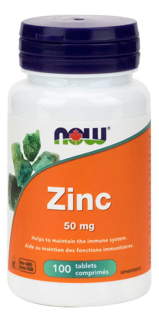 Zinc 50 mg 100 comprimés MAINTENANT