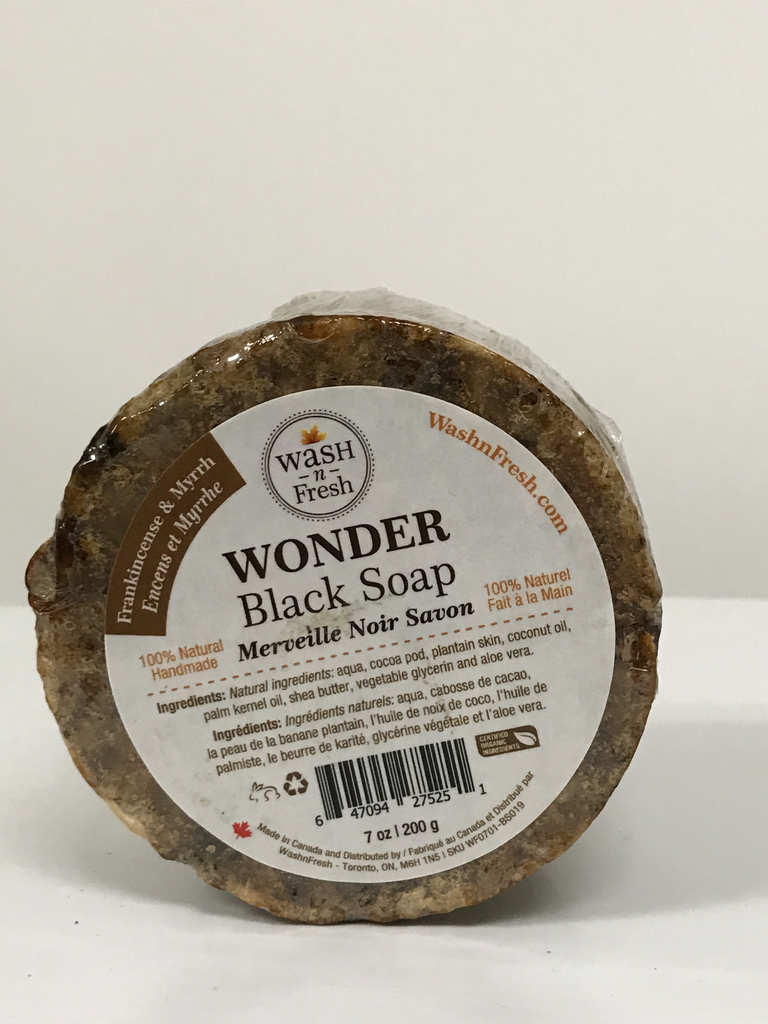 WONDER Black Soap 100% natural Incenso & Mirra 200gr.