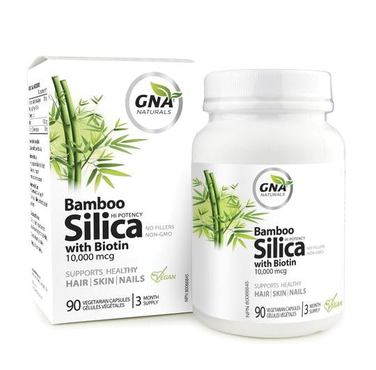 Bamboo Silica haute puissance avec biotine 10000 mcg 90
