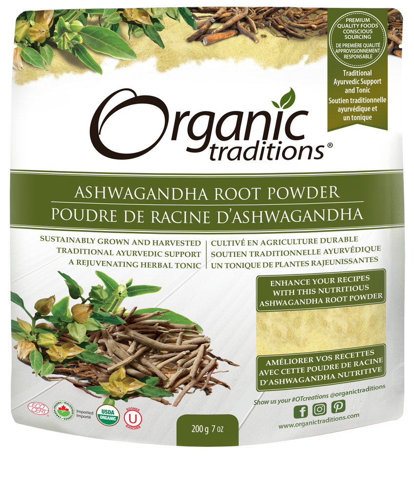 Poudre de racine d'Ashwaganda biologique 200 gr. Traditions biologiques