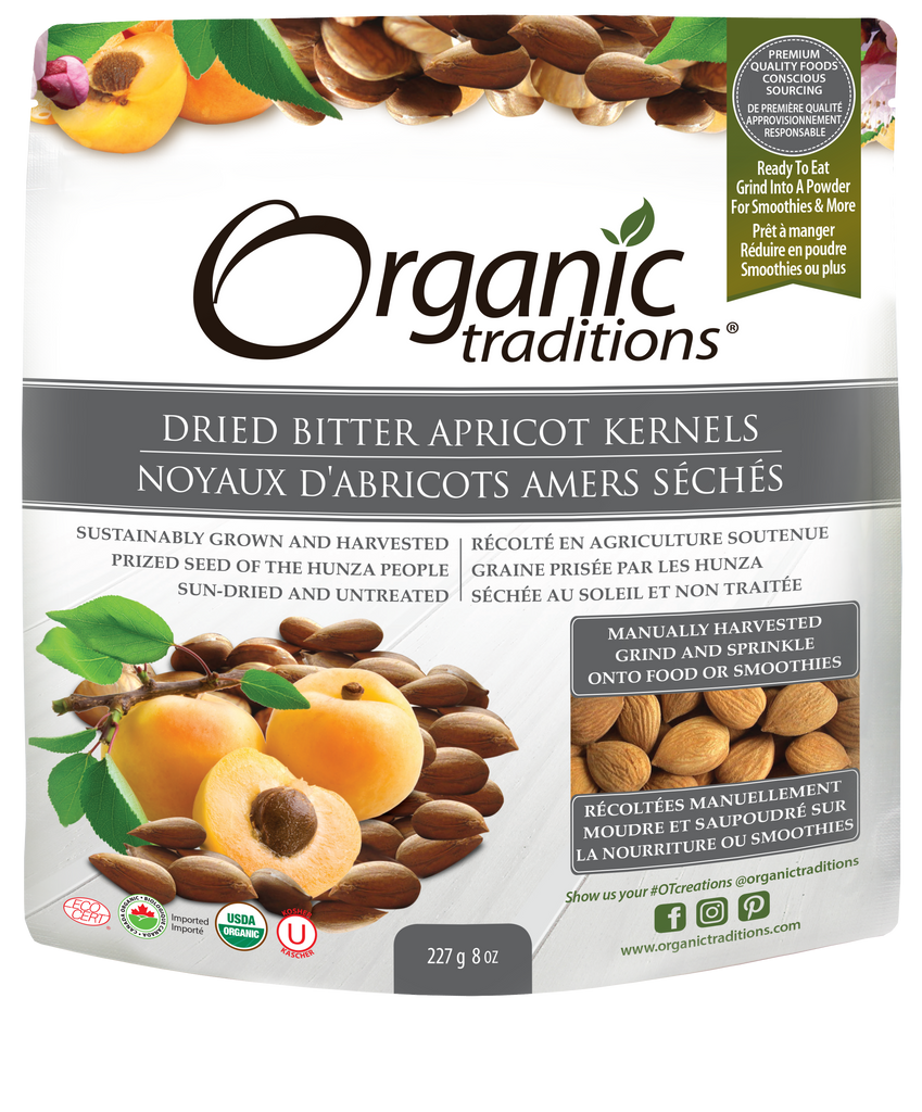 Cerneaux d'abricots amers secs bio 227gr. Traditions biologiques