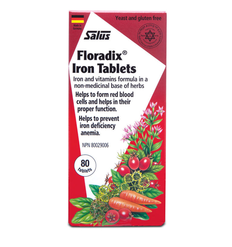 Comprimidos de ferro Floradix 80 Salus