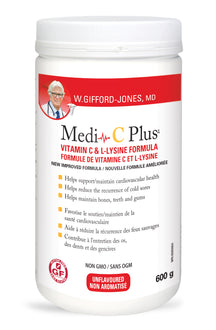 Medi-C Plus Fórmula de vitamina C e L-lisina sem sabor 600gr
