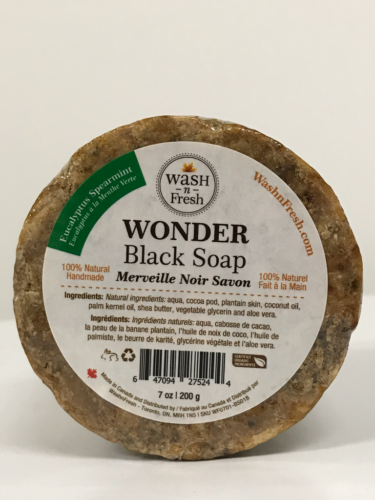 WONDER Sabonete Preto 100% natural de Eucalipto / Hortelã 200gr.