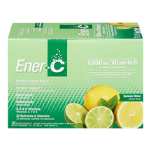 Ener-C 1000mg de vitamina C 30 pacotes de sabor limão / lima