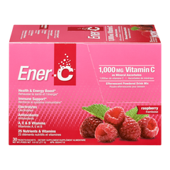 Ener-C 1000mg vitamine C 30 sachets saveur framboise