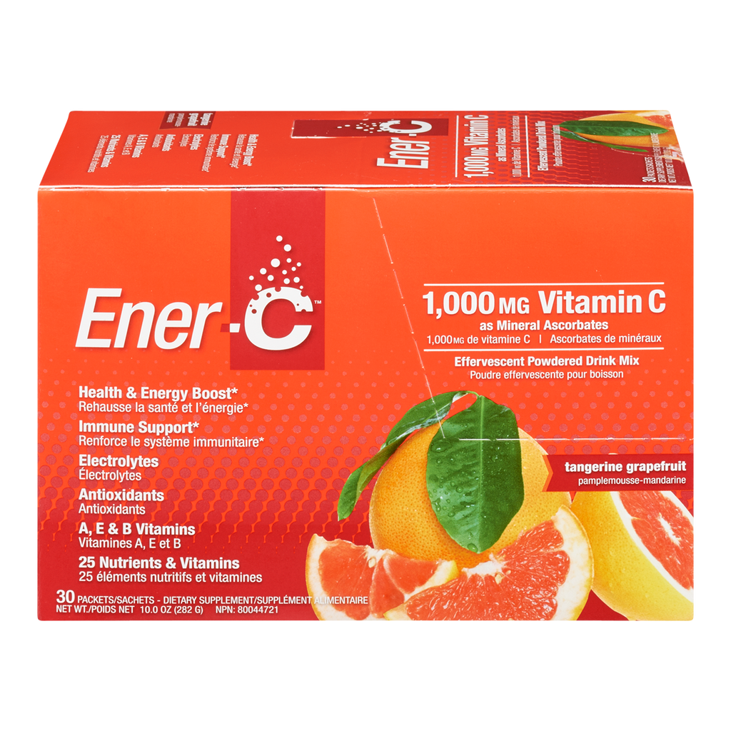 Ener-C 1000mg vitamine C 30 sachets saveur mandarine / pamplemousse