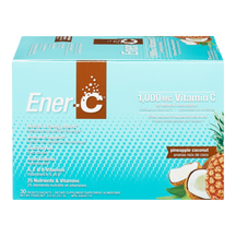 Ener-C 1000mg de vitamina C 30 pacotes Sabor de abacaxi / coco