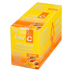 Ener-C 1000mg de vitamina C 30 pacotes Sabor Pêssego / Manga
