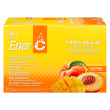 Ener-C 1000mg de vitamina C 30 pacotes Sabor Pêssego / Manga