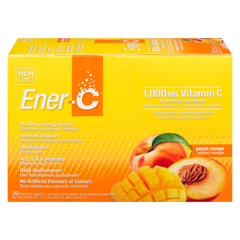 Ener-C 1000mg de vitamina C 30 pacotes Sabor Pêssego / Manga