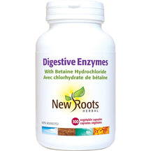Enzymes digestives avec chlorhydrate de bétaïne 100's Nouvelles racines