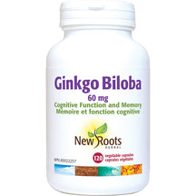 Ginkgo Biloba 60 mg função cognitiva 120 caps Novas raízes