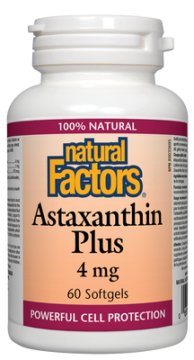 Astaxantin Plus 4 mg 60's Protection Cellulaire Puissante