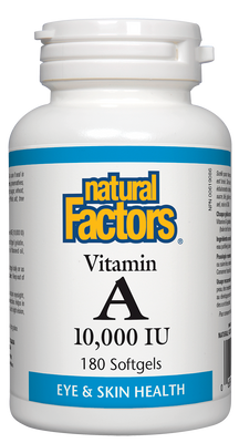 Vitamine A 10 000 UI 180 Facteurs naturels Santé des yeux et de la peau
