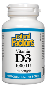 Vitamine D3 1000 UI 180 sg Natural Factors