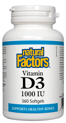 Vitamine D3 1000 UI 360 sg Natural Factors