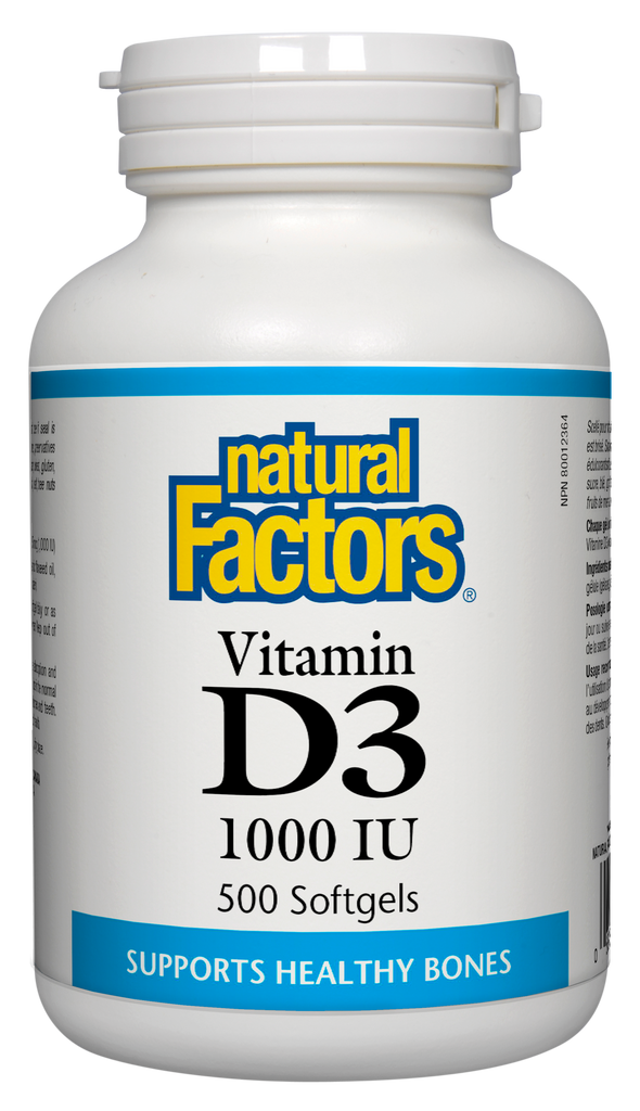 Vitamin D3 1000 IU 500sg Natural Factors