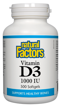 Vitamine D3 1000 UI 500 sg Natural Factors