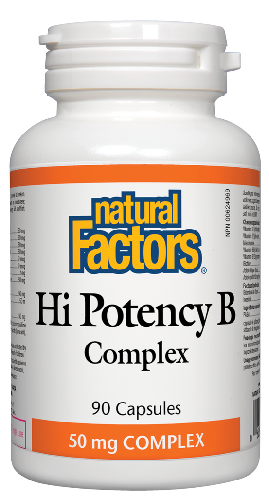 Complexe Hi Potency B 50 mg 90 gélules Natural Factors