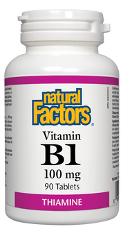 Vitamine B1 Thiamine 100 mg 90 comprimés Natural Factors
