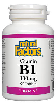Vitamina B1 Tiamina 100 mg 90 tabs Fatores naturais