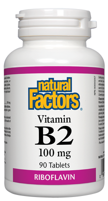 Vitamina B2 Riboflavina 100 mg 90 tabs Fatores naturais