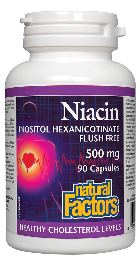 Niacine 500 mg Niveaux de cholestérol sains sans rinçage