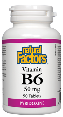 Vitamina B6 piridoxina 50 mg 90 tabs Fatores naturais