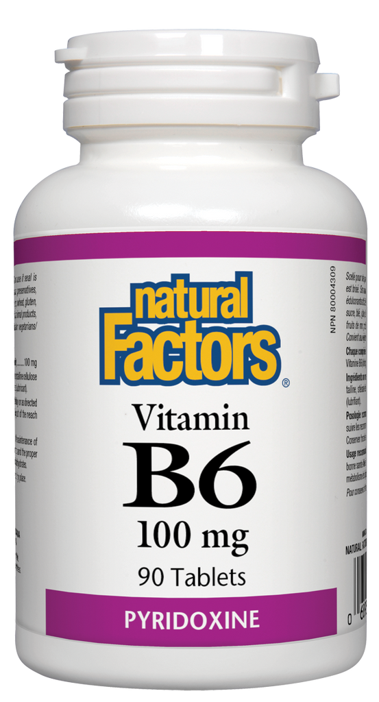 Vitamin B6 pyridoxine 100 mg  90 tabs Natural Factors