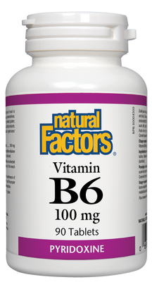 Vitamina B6 piridoxina 100 mg 90 tabs Fatores naturais