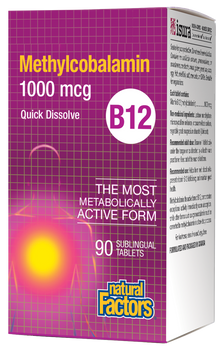 Méthylcobalamine B12 sublingual 1000mcg 90's