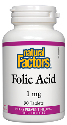 Ácido Fólico 1 mg 90 tabs Fatores Naturais