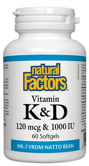 Vitamina K e D 120 mcg e 1000 UI 60's