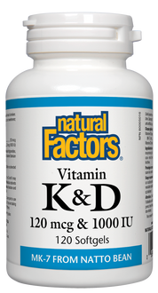 Vitamina K e D 120 mcg e 1000 UI 120's
