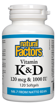 Vitamine K et D 120 mcg et 1000 UI 120