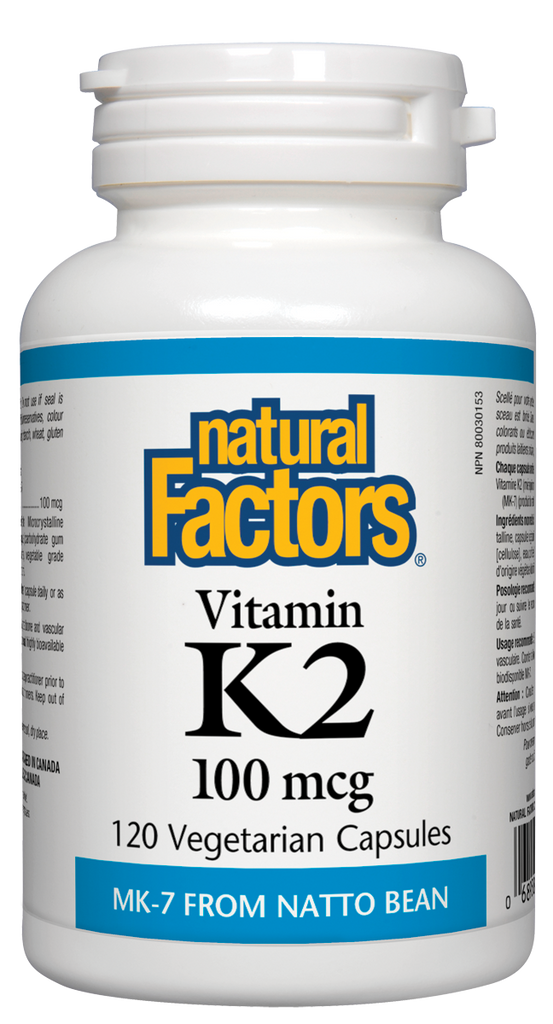 Vitamina K2 100 mcg 120 cápsulas vegetarianas